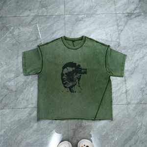 เสื้อยืดผ้าฝ้ายเฮฟวี่เวทลายกราฟิกแนววินเทจสำหรับผู้ชายเสื้อครอปแบบบ็อกซี่สั่งทำได้สำหรับ2025 - Product Image 5