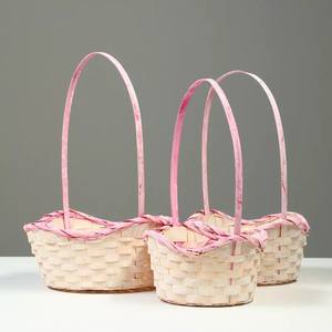 Cesta de regalo de bambú sostenible a granel cestas naturales de alta calidad para regalos fabricados en la fábrica de Vietnam - Product Image 4