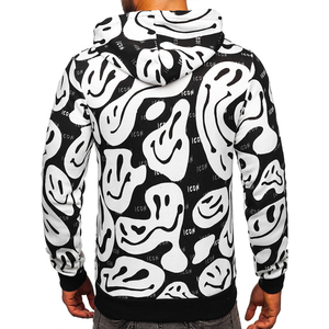 Nouveau design de sweat à capuche pour hommes personnalisé colour block street wear hip hop impression par sublimation prix raisonnable teint uni pour l'hiver - Product Image 2