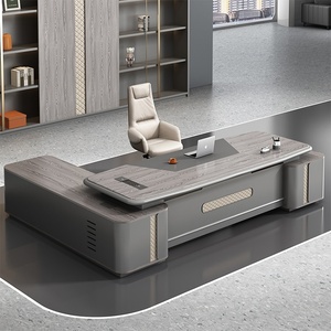Modern Luxury Executive <b>Desk</b> Set Wooden Office Table Extendable <b>Large</b> Manager <b>Desk</b> High End Boss <b>Desk</b> - Product Image 3