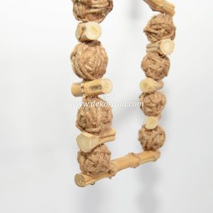 Natural Brown Bamboo Seagrass Hanging Classic Bird <b>Swing</b> Perch Frame Toy Small Medium Birds Pet Cage Stand Wholesale Dekor Asia - Product Image 4