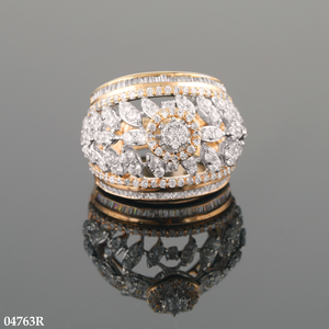 Anillo de Compromiso de Diamante Cultivado en Laboratorio con Diseño Floral, Estilo Silvestre, para Mujer, Oro Sólido de 14k, Certificado, Moderno, para Fiesta de Compromiso - Product Image 4