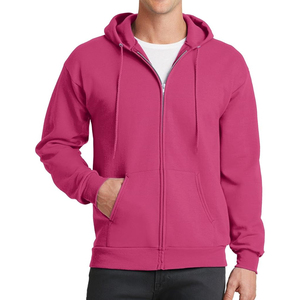Sudadera con capucha y cremallera completa OEM personalizada directa de fábrica de prendas de vestir de Bangladesh, sudadera de punto de gran tamaño con estampado para hombres, sudaderas con capucha de tamaño - Product Image 1