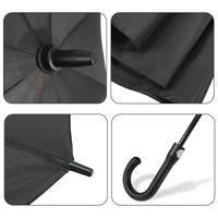 Parapluie droit publicitaire extra large, robuste, coupe-vent, en tissu pongé 190T, imperméable, ouverture automatique, logo personnalisé