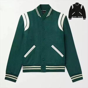 Custom Men's Letterman Varsity <b>Jacket</b> Top Quality Wool Body with Leather Sleeves Features 2 Pockets Front winter <b>Jacket</b> for men - Product Image 5