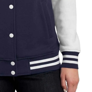 Chaquetas para Hombre, Último Diseño, Chaqueta Bomber de Lana para Hombre, Chaqueta Universitaria Negra con Ribete de Cuero, Precio Razonable, Cómoda, OEM - Product Image 3