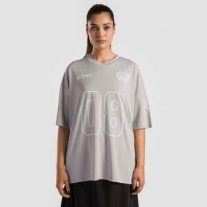Maillot de sport 08 (gris) 100 % polyester respirant et ajusté, tissu tricoté de 200 grammes, long avec motif logo imprimé - Product Image 2