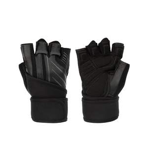 Guantes de levantamiento de pesas fitness con logotipo personalizado para hombres y mujeres precio al por mayor guantes de levantamiento de pesas de cuero hechos - Product Image 1