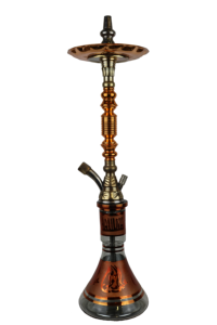 Authentique chicha égyptienne artisanale Khalil Mamoon - Ensemble complet en cuivre de 86 cm avec noyau en laiton - Product Image 6