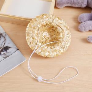 Sombreros de verano para mascotas, sombrero de paja natural para perros y gatos, accesorios para fotos, accesorios para mascotas al por mayor - Product Image 6