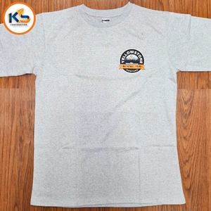 T-shirts pour hommes durables en gros |   T-shirts en coton 100% à manches courtes en tricot respirant, impression personnalisée sur écran, logo lavable - Product Image 2