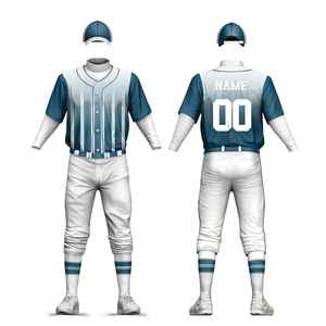 Uniforme de Béisbol Personalizable de Talla Grande, Transpirable y de Secado Rápido, Nuevo Diseño y Alta Calidad, Venta al Por Mayor - Product Image 3