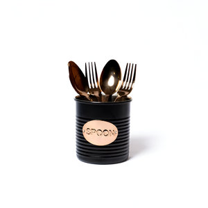 Hot Sale Metal Black round Spoon Utensil Holder for <b>Kitchen</b> Countertop <b>Table</b> Top Price Rests Holder - Product Image 3