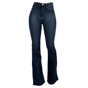 Pantalon en jean pour femme, coupe bootcut, ajusté, design personnalisé, taille haute, vintage, séchage rapide, longueur entière, vente en gros - Product Image 2