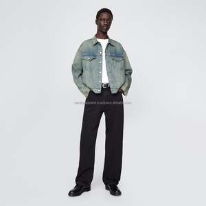 Nardon Apparel Winter Fashion Vintage Selvedge Jean <b>Mens</b> Black Denim <b>Jacket</b> 100% Cotton Triple Breasted <b>for</b> <b>Men</b> Outdoor - Product Image 3