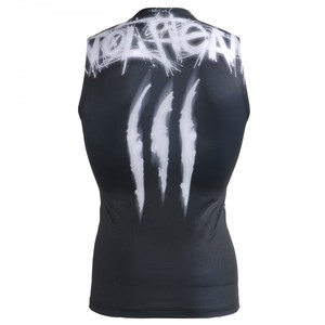 Camiseta sin mangas transpirable Rash Guard con logotipo personalizado para mujer, Camiseta deportiva de compresión de manga corta hecha a mano con habilidad Jiu Jitsu - Product Image 2