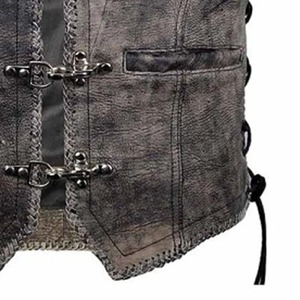 Chaqueta de chalecos de cuero de lona cómoda para hombre de diseño personalizado profesional Trajes casuales transpirables más vendidos - Product Image 5