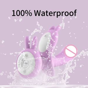 Kabelloses Aufladen USB-Fernbedienung Tragbarer Hasen-<span class=keywords><strong>Vibrator</strong></span> Schmetterlingsflügel 100% Wasserdicht für Weibliche Masturbation Erwachsenen-Sexspielzeug - Product Image 4