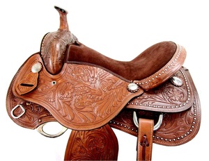 Ensemble de selles de cheval en cuir véritable de qualité supérieure, assorti parfaitement à la tack de course anglaise Western Endurance - Product Image 4