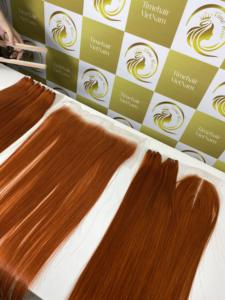 ผมต่อแบบตรงจากกระดูกผมเส้นผมสีส้ม30 "75ซม. ผมมนุษย์ชาวเวียดนามราคาโรงงาน100% - Product Image 5