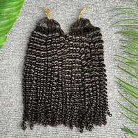 Extensions de cheveux humains bouclés crépus pour tresses au crochet, style Passion Twist, invisibles, sans nœuds, pré-bouclées, effet plume