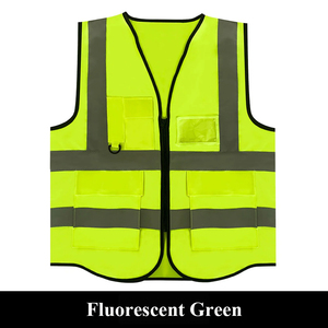 เสื้อแจ็กเก็ต Hi VIS สะท้อนแสงสีเลือกได้เสื้อกั๊กนิรภัยสำหรับผู้บริหารเสื้อกั๊กตาข่ายผ้า - Product Image 3