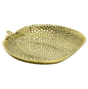 การออกแบบที่ไม่ซ้ํากันโต๊ะตกแต่งถาดอลูมิเนียม Leaf มาตรฐานบ้านหรูหราและโรงแรมตกแต่งโรงงานขายส่ง - Product Image 6