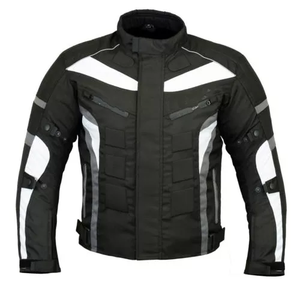 Bordado personalizado a prueba de viento chaqueta de invierno de la motocicleta con cremallera de cuero Streetwear recortada Biker prendas de vestir exteriores Unisex - Product Image 5