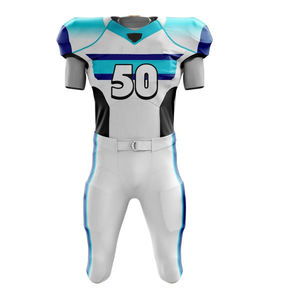 2024 vente en gros jeunesse maillot de Football américain uniforme 100% Polyester haute qualité conception personnalisée chemises ensembles XL respirant - Product Image 5