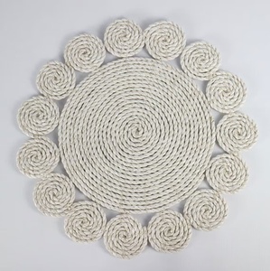 Mantel Individual creativo de jacinto de agua tejido a mano para el hogar, granja, jardín, centros turísticos, mesa de comedor, decoración acento a bajo precio - Product Image 2