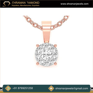 Vente chaude 14K Or Massif 0.75 CTS Cluster Moissanite Diamant Pendentif Personnalisé Bijoux De Luxe Cadeau pour les Femmes pièce de diamant unique - Product Image 2