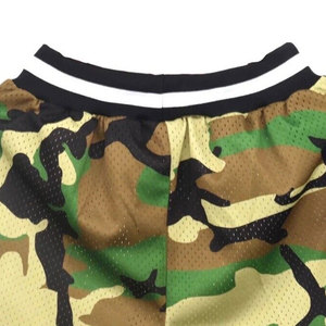 Shorts en maille unie pour hommes, style tendance, impression par transfert thermique, logo personnalisé, respirant, séchage rapide, écologique, haute rue, 100% - Product Image 5