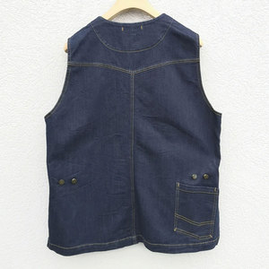 Chaleco vaquero de diseño personalizado de alta calidad Diseño profesional Chaleco vaquero de hombre transpirable de alta calidad al por mayor personalizable - Product Image 2