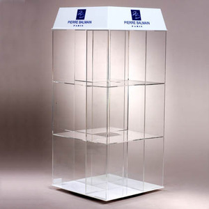 Bibliothèque d'angle en acrylique moderne contemporaine 2025 Solution de promotion élégante pour organiser des livres et des magazines dans n'importe quel espace - Product Image 1