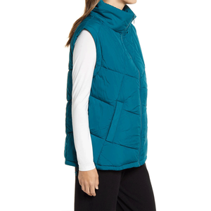 Veste matelassée à capuche pour femme de qualité supérieure, personnalisée, noire jet, OEM, fermeture éclair intégrale et cordon de serrage, veste à bulles, veste d'hiver pour femme - Product Image 6