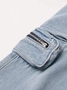 Jeans pour femmes à poche tendance en gros, jeans cargo streetwear hip hop, jeans décontractés amples et droits, jeans pour femmes grande taille - Product Image 4