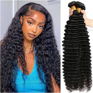 Extensiones de cabello humano rizado de color natural, mechones de pelo brasileño virgen alineado con cutícula 10A 12A de alta calidad al por mayor - Product Image 3
