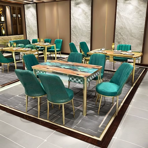 Ensembles de salle à manger modernes et convertibles de luxe, classiques et élégants, en bois et métal, pour la maison, la cuisine, l'hôtel, le restaurant, les villas et les espaces de vie - Product Image 1