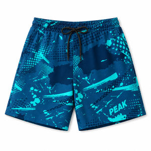 Shorts de bain imprimés pour hommes, séchage rapide, shorts de plage, taille élastique, shorts de sport - Product Image 3