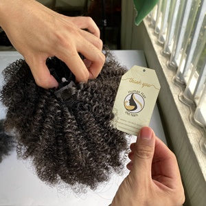 Mechones de pelo virgen de grado 10A, calidad superior, Remy de Vietnam, rizado, con cierre Frontal de encaje - Product Image 5