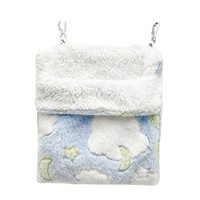Sac de couchage en coton Reshiho pour animal volant (hamster, rat, écureuil) – Lit suspendu léger pour petits animaux – Toutes saisons – Vert
