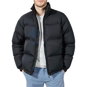 Chaqueta de burbuja de bloque de color personalizada para hombre, Abrigo acolchado de corte holgado para esquí, viajes, senderismo, marca OEM, bordado de pantalla de hojaldre - Product Image 4