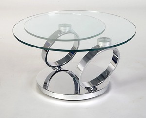 Mesa de Centro Moderna y Ecológica de Metal y Vidrio para Hogar, Bar, Hotel y Restaurante - Product Image 1
