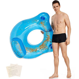 Chaise flottante de <span class=keywords><strong>piscine</strong></span> <span class=keywords><strong>gonflable</strong></span> pour adultes, fauteuils tubulaires avec appui-tête et porte-gobelets - Product Image 4