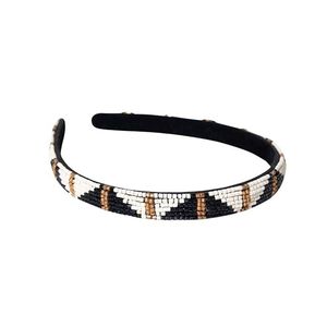 Diademas bordadas con cuentas de lujo, estilos adornados con diamantes de imitación y cristal, diadema con detalle de corazón, cuentas de la India - Product Image 1