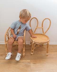 Canapé en rotin naturel pour chambre d'enfants, chaise de salle à manger pour bébé - Product Image 2
