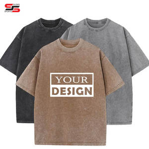 2025 été mode surdimensionné haut court femmes impression personnalisée fille T-shirts 230gsm Vintage lavage à l'acide haut court - Product Image 2