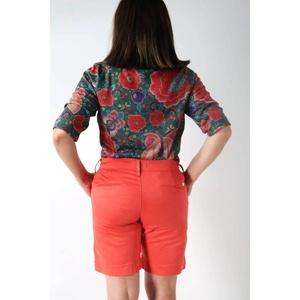 ROYALE, camiseta informal floral para mujer, transpirable de talla grande, longitud corta, estampado 3D, Patchwork, logotipo Floral para Golf - Product Image 1