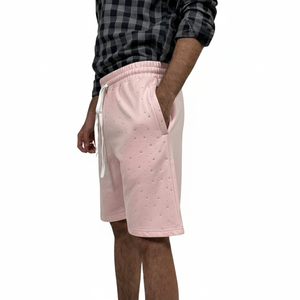 OEM <b>Men's</b> <b>Fleece</b> <b>Shorts</b> Top Selling Premium Quality Customized Pockets New Arrival Eco-Friendly Rhinestone <b>Fleece</b> <b>Men</b> <b>Shorts</b> - Product Image 2