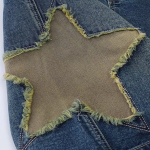 Best Price Men's 100% Cotton Mid Waist Casual Denim <b>Shorts</b> Comfortable Youthful Logo Embroidery with <b>Zipper</b> Fly Customizable - Product Image 5
